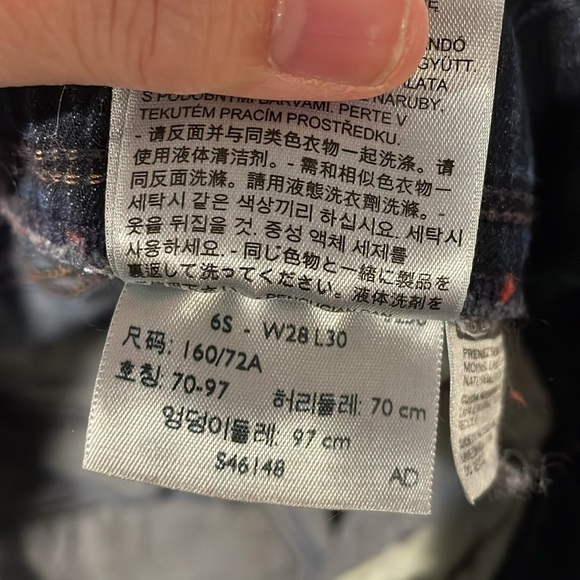 Levi's women's pull on leggings dark denim Sz6S (short) - Picture 4 of 8